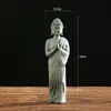 Escritorio de estilo chino, Buda Wei del Norte, estatua de Buda, micropaisaje de Buda, pecera, paisajismo, rocalla, adornos de escritorio, té, mascota, fragancia, decoración de camino