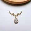 Acessórios para Joias DIY Cobre Banhado a Ouro Zircônia Pingente Duplo Pingente Moda Pulseira de Alta Qualidade Colar Miçangas Materiais Artesanais