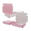 Caja Rosa con Forma de Avión de Fábrica, Caja de Embalaje para Envío Exprés Extra Dura de Tres Capas, Caja Plegable de Cartón Corrugado con Color Rosa y Blanco Contrastante, Se Puede Imprimir con Logo