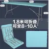 Mesa Dobrável de Fábrica para Exterior Mesa de Jantar Simples para Casa e Cadeira Mesa e Cadeira Dobrável por Moldagem por Sopro Mesa Longa Portátil de Plástico para Feira Noturna