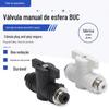 Válvula de mão de esfera BUC/BUL/BUCL/BC/BCF/BL válvula de mão de interruptor de tubo de ar pneumático válvula de mão de interface PU