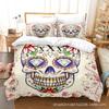 Venta Caliente Transfronteriza Serie Calaveras Juego de Cama de Tres Piezas Impresión Digital Amazon Comercio Exterior Textil para el Hogar Colcha