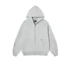 [Calidad Tmall/Douyin/Estilo Delgado] Sudadera con Cremallera y Patrón Estampado de Algodón Chino de Peso Pesado/Terciopelo de Zorro Plateado de Doble Capa