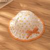 Chapéu protetor solar infantil verão novo amor impresso chapéu de pescador para meninas laço bonito chapéu de sol fino respirável