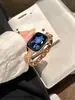 Correa de Metal de Cobre con Diamantes Completos en Forma de Lazo Tridimensional Adecuada para Apple Watch iWatch Décima Segunda Generación 11/10