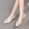 Zapatos versátiles de tacón grueso para mujer 2026 otoño nuevo estilo tacón medio bajo punta cuadrada hebilla cuadrada versátil zapatos de trabajo mocasines