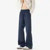 Pantalones Ligeramente Acampanados para Hombre Temporada de Primavera, Estilo High Street Americano Engrosado, Corte Holgado para Adolescentes, Casual Limpio Resistente a las Arrugas, Pantalones Largos