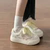 Zapatos de Malla Lindos para Campus para Mujer, Transpirables y Cómodos de Verano, Zapatos Casuales de Moda Estilo Coreano, Tenis Blancos para Estudiante