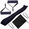 Acessórios de Fitness para Yoga Seis Peças Fivela de Porta com Contas de Cartão Fivela com Cabo de Esponja Bolsa de Tecido para Corset Preta