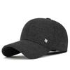 Chapéu de Inverno Masculino para Meia-Idade e Idosos com Forro de Fleece Protetores de Orelha Espessos Touca Quente para Exterior à Prova de Frio Boné de Baseball Ajustável