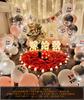 Sorpresa de Aniversario Decoración de Escena Romántica Anuncio de Tanabata LED Arreglo de Pared de Fondo con Globos de Proposición en Dormitorio
