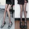 Meias Brancas em Formato de Coração para Mulheres, Finas de Primavera e Outono, Meia-Calça Doce Preta com Laço, Meias Pretas Lolita com Bolinhas Redondas JK