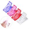 Clip de plástico transparente para uñas, pegamento de cristal, clip de fijación, molde para uñas, herramienta para uñas, extensión de uñas, clip de fijación de pegamento, venta al por mayor