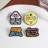 MANTENTE RARO Broche Divertido Calavera Cara Sonriente Pin Divertido Versátil para Bolsos Ropa Decoración Accesorios
