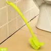 Escova de vaso sanitário de plástico criativa, de cabo longo e curvo, dupla face, para todos os cantos, escova de limpeza de banheiro, escova multiuso