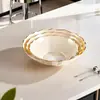 Novo Tigela de Frutas Branca Creme de Alto Valor para Sala de Estar Uso Doméstico Tigela de Frutas Mesa de Centro Tigela para Frutas Secas Conjunto de Pratos para Petiscos