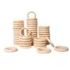 12-150mm Cor Natural da Madeira Anéis de Madeira Círculos Acessórios para Artesanato DIY Anéis para Pendurar Fivelas de Bolsa Anéis de Madeira para Cortina