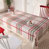 Nuevo Mantel de Estilo de Alta Gama con Caída, Impermeable, Resistente al Aceite, Lavable, Mantel de PVC con Estampado de Pepita de Perro Rojo