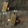 Llavero de coche de sándalo natural adornos colgante antiguo de madera joyería colgante para bolso letras colgantes cadena para teléfono móvil regalo