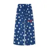 Pantalones Deportivos Anchos Sueltos de Mujer para Primavera y Verano con Estampado de Estrellas de Cinco Puntas Dulces y Picantes Pantalones Casuales