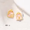Cor Esmalte Tendência Nacional Amuleto da Sorte Pingente Pequeno, Múltiplas Cores Disponíveis, Acessórios para Joias DIY, Materiais para Miçangas Artesanais Atacado