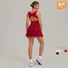Vestido Deportivo de Verano para Mujer con Almohadillas en el Sujetador Integrado y Pantalones Cortos Anti-exposición Bolsa para Pelotas Ropa de Tenis 21151