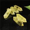 Cristal natural pedra bruta seis gumes dupla ponta polida citrino pedra bruta artesanato ornamentos decorativos coluna de cristal atacado