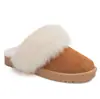 Botas de nieve para mujer con suela gruesa y forro de felpa, nuevas botas cortas de invierno 2026, zapatos de algodón para nieve de cuero y piel integrados, zapatos peludos cálidos
