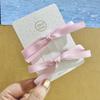Pasador de Pinza para el Cabello con Lazo de Cinta de Tela Nuevo Estilo de Primavera para Niños Pinza para Flequillo Sin Daño Pinza de Pato Todo Fósforo Color Dulce