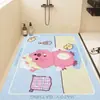 Alfombrilla de Piso de Bucle de Seda, Alfombrilla Hueca Antideslizante para Baño, Alfombrilla Especial Anticaídas y Resistente al Desgaste para Baño y Ducha para Niños, Se Puede Cortar
