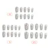 Olho de Gato Suave Curto High-End Novas Unhas Removíveis Manicure Estudante Primavera Elegante Clareamento Unhas Vestíveis 30 Peças