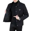 Nueva chaqueta para hombre 2026, colección primavera y otoño, con cuello de solapa y estampado jacquard, una prenda exterior corta elegante y moderna para hombre
