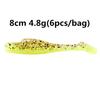 Cebo Suave Tpr Cola en T Señuelo de Agua Flotante Gusano Suave Paquete de 6 Hombre6Cm8Cm10Cm Minnowz Zman Cebo Suave