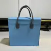 Bolsa de Muestra para Piso Bolsa de Compras de Fieltro Bolsa de Almacenamiento Engrosada Azul Klein Bolsa Tote de Gran Capacidad Tote