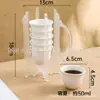 Venta Directa de Fábrica Taza de Café de Cerámica a Juego con Borde Dorado Galvanizado Borde Plateado Taza de Cerámica Taza de Té para la Tarde Taza de Agua