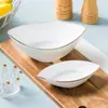 Restaurante Occidental Club Cocina Privada Bol para el Hogar Jingdezhen Lujo Ligero Porcelana de Hueso Bol en Forma de Barco Bol de Forma Especial Bol Cerámico Creativo