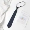 Corbata de cremallera perezosa estilo japonés jk para estudiantes hombres y mujeres Corbata de camisa estilo preppy 8CM Profesional Formal para Grupo