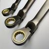 Llave de carraca británica alargada de níquel negro cabeza móvil de doble extremo de doble ciruela herramientas de ferretería