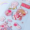 Stickers Ins Chica de Dibujos Animados Mascota Linda Stickers Decorativos para Teléfono Móvil Material para Collage DIY Stickers Creativos para Agenda Papelería para Niña