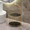 Estante de Almacenamiento para Baño de Inodoro Lavabo Jaula para Pájaros Estante de Almacenamiento Doble Capa Mesa de Tocador Cosmética Almacenamiento Robo Loco Explosiones
