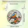 Cuatro Estaciones de Vitalidad Primaveral, Decoraciones Colgantes de Flores y Pájaros, Película de Color Acrílico 2D, Deslumbrantes Decoraciones Coloridas para Ventanas, Decoraciones para Porche, Accesorios