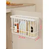 Caja de almacenamiento para puerta de armario de cocina, montada en la pared, no requiere taladrar, adecuada para usar dentro de armarios, para colgar film transparente, en baños, tocadores y refrigeradores