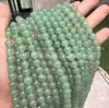 Fábrica de origen Yiwu, aventurina verde natural, cuentas sueltas, cuentas redondas, productos semiacabados, cuentas sueltas para bisutería DIY, accesorios