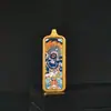 1*3 Ocho Grandes Budas Guardianes de la Vida Zha Ji Manjushri Mahasthamaprapta Wuye Zorro Inmortal Acero de Titanio Colgante Tangka Pequeña Barra de Oro