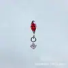 Brinco Pingente G23 Titânio Liga de Titânio Astmf-136 Zircônia Redonda Única Marquise Piercing Labial Stud de Titânio com Rosca Interna