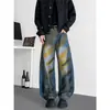 Jeans Scimitar de Pierna Ancha Estilo Americano Lavado Inverso High-Street Cool para Hombre, Modelo Nuevo Otoño/Invierno 2026