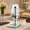 Dispensador de Jugos para Buffet de Hotel, Transparente con Grifo, Doble Uso para Bebidas Frías y Calientes, Cerveza, Té con Leche, Dispensador de Jugos de Acero Inoxidable