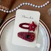 Set de Horquillas Koreanas Pom.Kr Red Velvet Año Nuevo Navidad Accesorios para el Cabello de Niños Pinza para Flequillo Lateral