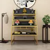 Gabinete de Buda, Estante de Mesa de Buda, Estatua de Buda, Estuche para Incienso, Nuevo Nicho Budista de Mesa Multicapa para el Hogar Estilo Chino, Guanyin Simple Metabo