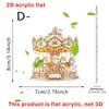 Adornos planos acrílicos 2D de Santa Claus y muñeco de nieve más vendidos transfronterizos, adornos colgantes decorativos con temática navideña
